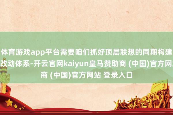 體育游戲app平臺(tái)需要咱們抓好頂層聯(lián)想的同期構(gòu)建好農(nóng)業(yè)科技改動(dòng)體系-開云官網(wǎng)kaiyun皇馬贊助商 (中國(guó))官方網(wǎng)站 登錄入口